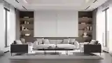 Pokój dzienny z minimalistycznym stylem