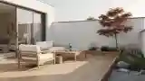Minimalist Terrace with Warm Textures