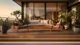 Two-Level Terrace in Mid-Century Modern Style