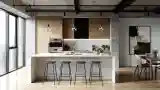 Modern Kitchen with Concrete and Wood