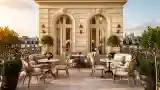 Sunlit Parisian Terrace Elegance