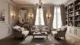 Elegancki salon w stylu francuskim