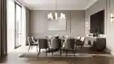 Wnętrze Jadalnia W Nowoczesnym Klasycyzmie