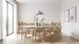 Elegancka sala przyjęć z drewnem