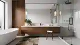 Szlachetna łazienka w stylu Mid Century