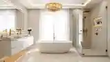 White Marble Luxury Spa Bath