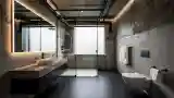 High-End Industrial Bathroom