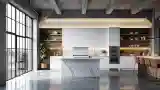 Loft Kitchen with Marble Island