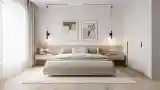 Scandi Bedroom with Wood Accents