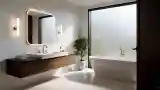 Minimalist Mid Century Modern Bathroom