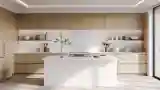Minimalist Kitchen with Wood and White