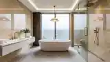 Minimalist Bathroom with Marble Textures