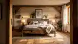 Rustic Bedroom with Wood Accents