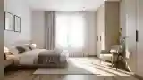 Minimalist Bedroom with Warm Lighting