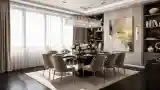 Elegancki Salon Jadalny z Marmurem