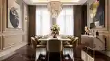 Glamorous Dining Room with Crystal Chandelier