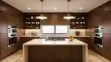 Minimalist Kitchen with Warm Wood