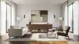 Modern Lounge with Wood and Concrete