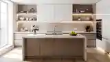 Glamour Kitchen with Marble Island