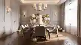 Golden Light in Modern Classic Dining Room