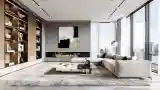 Living Room with City View