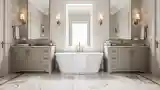 Marble Elegance in Spa Bathing Room