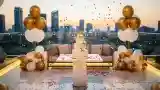 Wysoki taras w stylu glamour