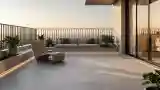 Minimalist Terrace with Concrete and Metal