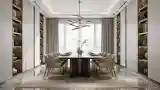 Refined Dining Room with Marble