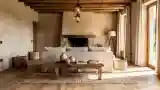 Rustic Living Room with Wood Beams