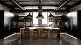 Industrial Kitchen with Luxe Contrast