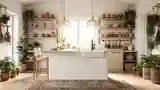 Bohemian Kitchen with Wood and Glaze