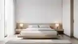 Minimalistowa Sypialnia z Drewnem
