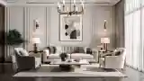 Modern Classic Living Room with Luxurious Materials