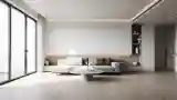 Living Room with Concrete and Wood