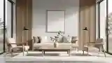 Wooden Elegance in Living Room
