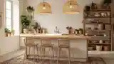 Kuchnia Boho z Włosami Rzepiennymi