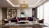 Glamorous Living Room with Velvet Touches