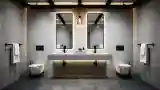 Lakoniczna łazienka w stylu industrialnym