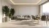 Luxury Terrace with Wood and Gold Accents