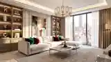 Salon Glamuru z Marmurowym Stolikiem