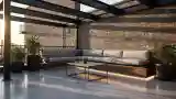 Spacious Industrial Terrace Lounge