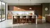 Minimalist Kitchen with Warm Wood