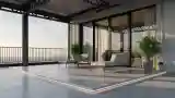 Concrete Terrace with Ambient Lighting