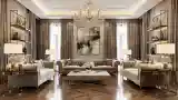 Glamorous Lounge with Gold Accents