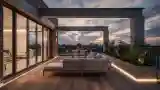 Loft Terrace with Concrete and Wood