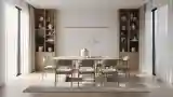 Elegancka sala wieczorowa z drewnem