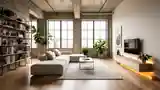 Loft z betonem i drewnem