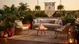 Bohemian Terrace with Wood and Rattan