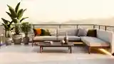 High-End Mid-Century Terrace Lounge